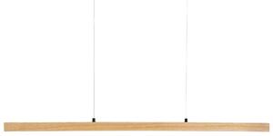 LED závesná lampa svetlohnedá dubové drevo minimalistický dizajn so stmievačom na diaľkové ovládanie osvetlenie moderný štýl obývačka jedáleň