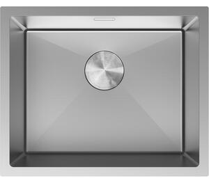 Mexen Trixo, 1-komorový nerezový drez 540 x 440 mm, brúsená oceľ, 6414541000-01