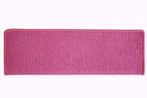 Vopi koberce Nášľapy na schody Eton ružový obdĺžnik - 24x65 obdĺžnik (rozmer vrátane ohybu)