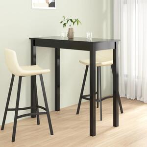 Barový stôl, MDF, čierny 115x55x107 cm
