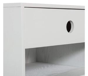 MUZZA Závesný nočný stolík cindy 34 x 30 cm biely