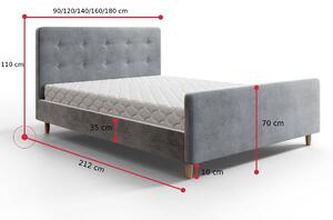 Čalúnená posteľ OSCAR, 90x200, itaka 10