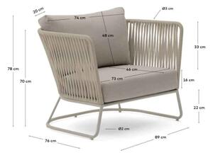 SACONCA BEIGE záhradne kreslo