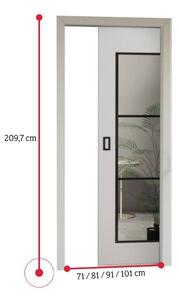 Posuvné dvere HEGO 100, 100x203, grafit