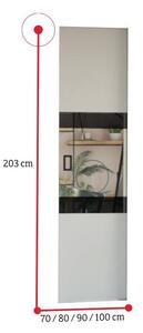 Posuvné dvere LUMBA 70, 70x203, grafit/čierne sklo