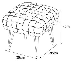 Taburetka DOTTY krémová