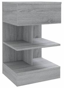 Nočný stolík sivý sonoma 40x35x65 cm spracované drevo