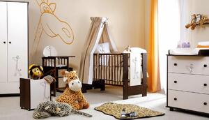 Klups Detská izba Safari ŽIRAFA orech-biela