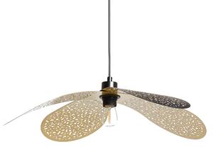 Závesná lampa čierna železo kovové tienidlo moderný glamour štýl obývacia izba jedáleň