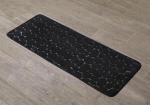 Predložka do kúpeľne Stones, 45x120 cm, čierna