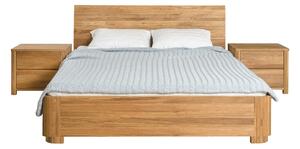 Drevená posteľ s úložným priestorom 180x200 Lausanne dub