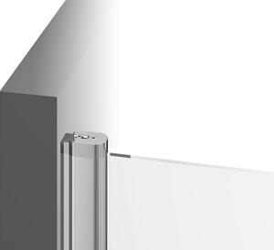 Ravak - Pevná stena jednodielna Chrome CPS-90 - satin, transparentné sklo
