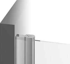 Ravak - Pevná stena jednodielna Chrome CPS-80 - biela, transparentné sklo