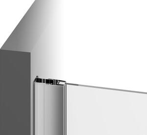 Ravak - Pevná stena Pivot PPS-80 cm - čierna, transparentné sklo