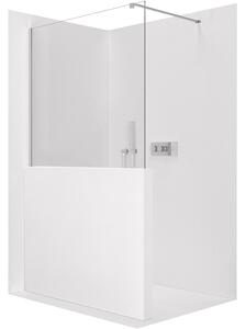 CERANO - Sprchová zástena Walk-in Onyx Half Cube Ľ/P - 8 mm - hranatá vzpera - chróm, transparentné sklo - 80x100 cm