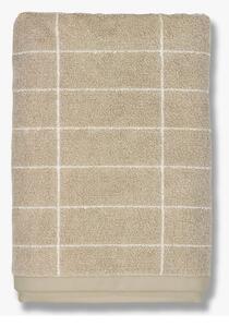 Béžový bavlnený uterák 50x100 cm Tile Stone - Mette Ditmer Denmark