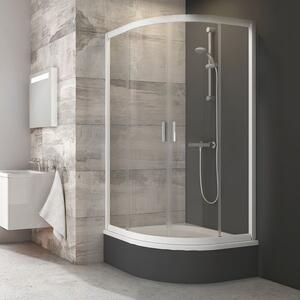 Ravak - Štvrťkruhový sprchovací kút znížený Blix BLCP4 Sabina-80 cm - biela, transparentné sklo