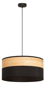 Závesný luster ALBA na lanku 1xE27/15W/230V, pr. 45 cm, čierna/hnedá