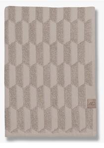 Béžový bavlnený uterák 50x95 cm Geo - Mette Ditmer Denmark