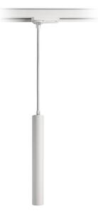 LED závesné svietidlo Slim 1-fázová lišta, biele, hliník, 5 W, 2 700 K, Biela / opálová, Obývacia izba / jedáleň, Hliník, Moderný, Koľajnicový systém