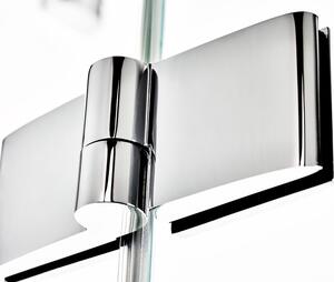 Ravak - Štvrťkruhový sprchovací kút štvordielny SmartLine SMSKK4-90 - chróm, transparentné sklo