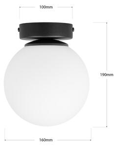 Stropné svietidlo MOONLIGHT 1xE27/15W/230V pr. 16 cm čierne