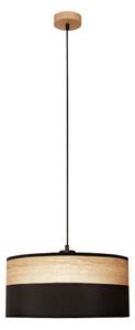 Závesný luster na lanku ALBA 1xE27/15W/230V, priemer 40 cm, čierna/hnedá