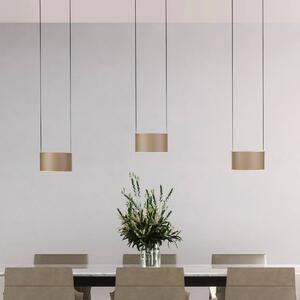 PURE LED závesné svietidlo Clipse, bronzová, dĺžka 110 cm, CTT, 6-pl, Hnedá / staromosadz, Obývacia izba / jedáleň, kov, Moderný, Závesné svietidlo
