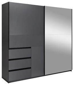 SKRIŇA S POSUVNÝMI DVERAMI, grafitová, 215/210/61,5 cm P & B - Skrine, Online Only