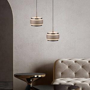 PURE LED závesné svietidlo Falling Rings, bronzová Ø 13 cm,, Hnedá / staromosadz, Obývacia izba / jedáleň, kov, Moderný, Závesné svietidlo