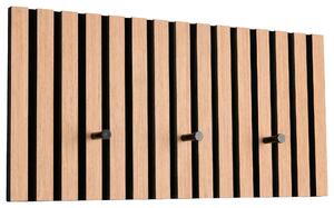 VEŠIAKOVÝ PANEL, čierna, dub artisan, 60/30/7 cm Xora - Vešiakové steny