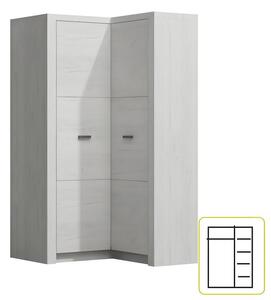 Kondela Rohová šatníková skriňa Infinity 14 - jaseň biely