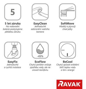 Ravak - Umývadlová stojanková batéria Espirit 250 mm, s funkciou becool - chróm lesklý