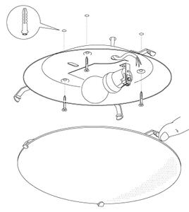 Eglo 89239 - Stropné svietidlo MARS 1 1xE27/60W/230V