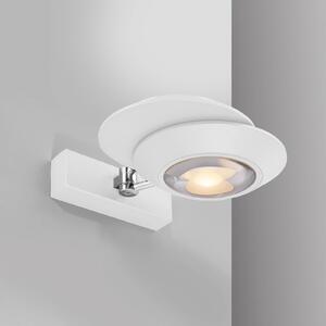 PURE LED nástenné svetlo Oculis, biela, 30 cm, železo/sklo, 2-pl., Biela / opálová, Obývacia izba / jedáleň, Moderný, Nástenné svietidlo