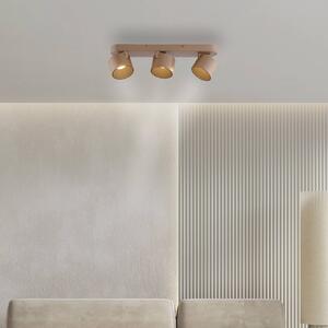 PURE LED stropné bodové svetlá Cup, bronzová farba, 56 cm, kov, 3-pl., Hnedá / staromosadz, Obývacia izba / jedáleň, kov, Moderný, Stropné svetlo