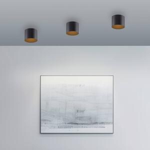 PURE stropné LED svetlo do kúpeľne Point, čierne, Ø 18 cm, IP44, Čierna, Kúpeľňa, kov, Moderný, Závesné svietidlo