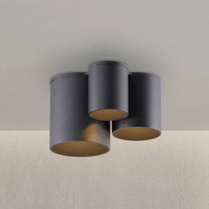 PURE stropné LED svetlo do kúpeľne Point, čierne, dĺžka 18 cm, 3-pl., Čierna, Kúpeľňa, kov, Moderný, Stropné svetlo
