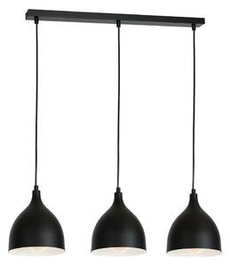 Luster na lanku NOAK 3xE27/15W/230V čierna