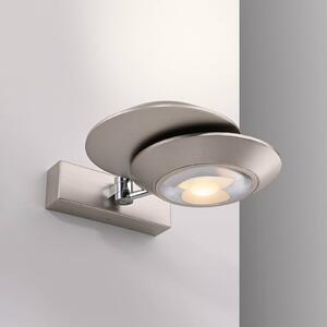 PURE LED nástenné svetlo Oculis, strieborná farba 30 cm, železo, 2-pl., Chrómová / strieborná, Obývacia izba / jedáleň, Moderný, Nástenné svietidlo