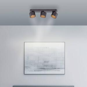 PURE LED stropné bodové svetlá Cup, čierny, dĺžka 56 cm, kov 3-pl., Čierna, Obývacia izba / jedáleň, kov, Moderný, Stropné svetlo