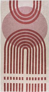 Červeno-biely umývateľný koberec 80x150 cm - Vitaus