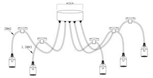 GLOBO A110-5 - Závesné osvetlenie MARACANA 5xE27/60W/230V