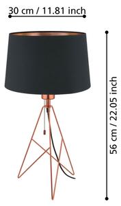 Eglo 39178 - Stolná lampa CAMPORALE 1xE27/60W/230V