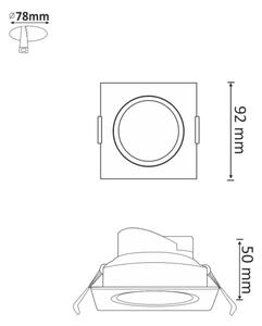LED Podhľadové svietidlo VENUS LED/7W/230V strieborná hranaté