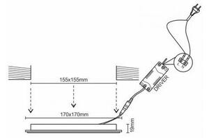 LED Podhľadové svietidlo LED/12W/230V