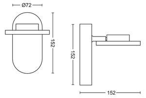 Philips 50441/11/P0 - LED stmievateľné bodové svietidlo GLISSETTE LED/4,5W/230V