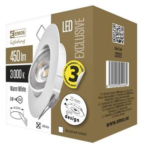 LED Podhľadové svietidlo EXCLUSIVE 1xLED/5W/230V 3000 K biela