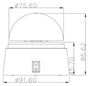 GLOBO 28014 - LED dekoračná lampa DISCO 6xLED/0,06W/3xAA