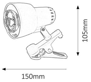 Rabalux 4356 - Lampa s klipom CLIP 1xE14/40W/230V biela